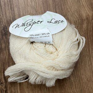 Whisper Lace Wool/ Silk Natural Fiber Ivory Yarn